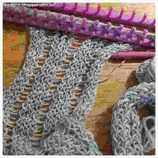 A Close Up Of A Loom With Yarn And Needles, Showcasing The Ease Of Loom Knitting For Beginners. Loom Knitting: 35 Quick And Colorful Knits On A Loom