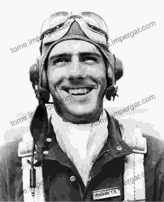 A Close Up Of Thomas McGuire, A Handsome Young Pilot With Piercing Blue Eyes. Aces High: The Heroic Saga Of The Two Top Scoring American Aces Of World War II