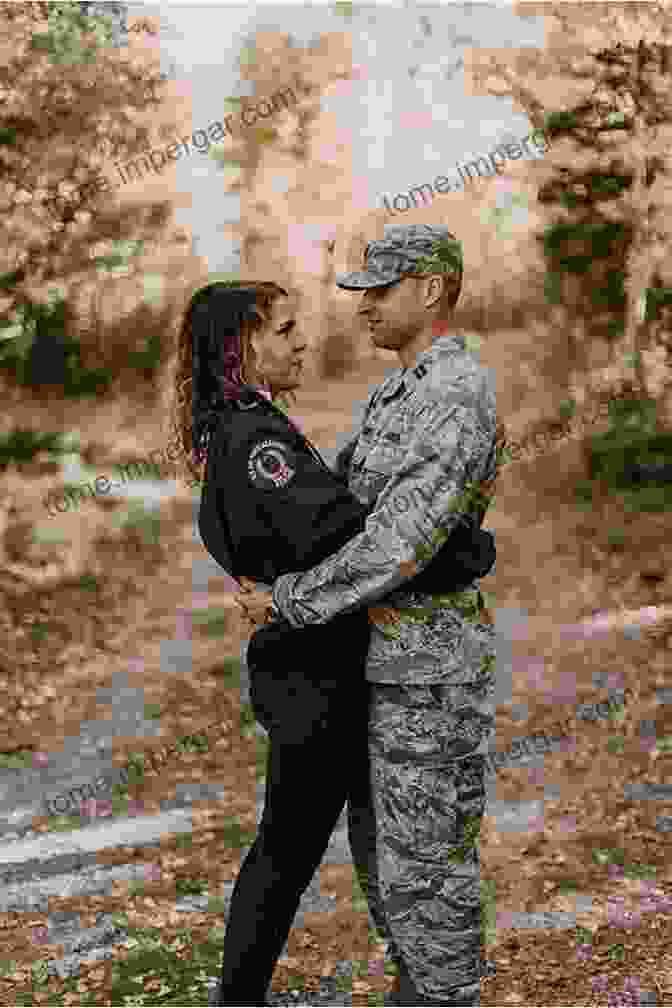 A Loving Military Couple Embracing, Symbolizing The Resilience And Love That Sustains Long Distance Relationships. The Deployment Toolkit: Military Families And Solutions For A Successful Long Distance Relationship (Military Life 7)