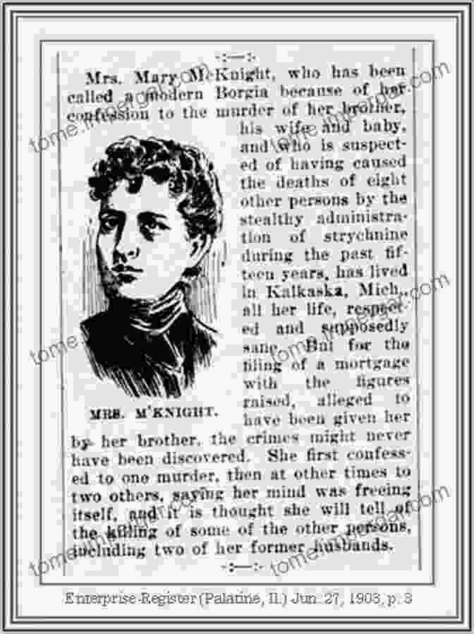 A Vintage Photograph Of Mrs. Mary McKnight, Her Enigmatic Expression Shrouded In Mystery. Michigan S Strychnine Saint: The Curious Case Of Mrs Mary McKnight