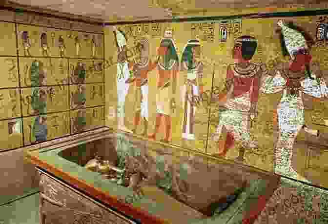 Ancient Egyptian Tomb With An Oil Lamp Placed Near The Deceased To Illuminate Their Path Into The Afterlife Sacred Flames: The Power Of Artificial Light In Ancient Egypt