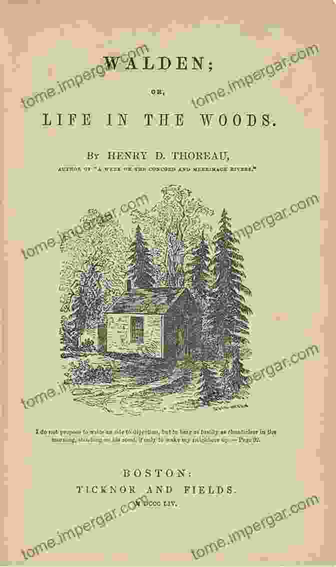 Henry David Thoreau Writing In His Cabin At Walden Pond. Six Walks: In The Footsteps Of Henry David Thoreau