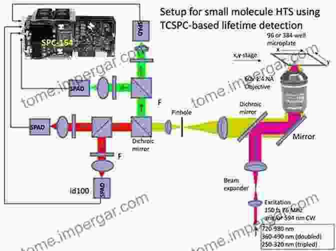 Image Of Single Molecule Fluorescence Spectroscopy Setup With Molecule Highlighted New Trends In Fluorescence Spectroscopy: Applications To Chemical And Life Sciences (Springer On Fluorescence 1)