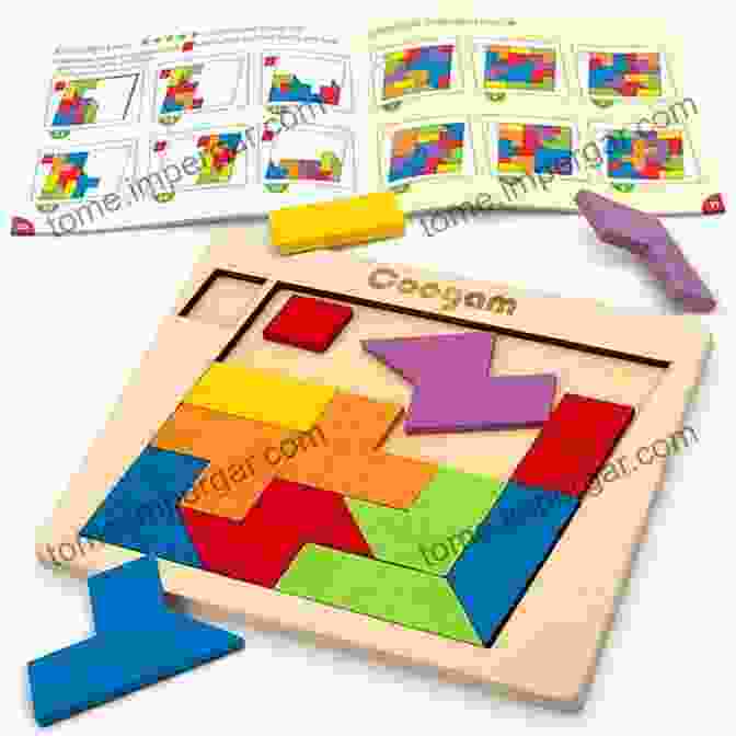 Kids Using Blocks And Shapes To Solve A Brain Teaser. Brain Games For Kids: Riddles And Brain Teasers That Will Amaze Your Kids