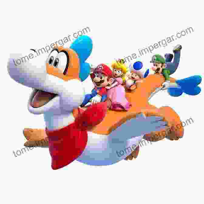 Mario, Luigi, Princess Peach, And Toad Riding A Cat Shaped Hot Air Balloon In Super Mario 3D World Super Mario 3D World: Super Mario 3D World Green Star And Stamp Locations Guide World 1 5